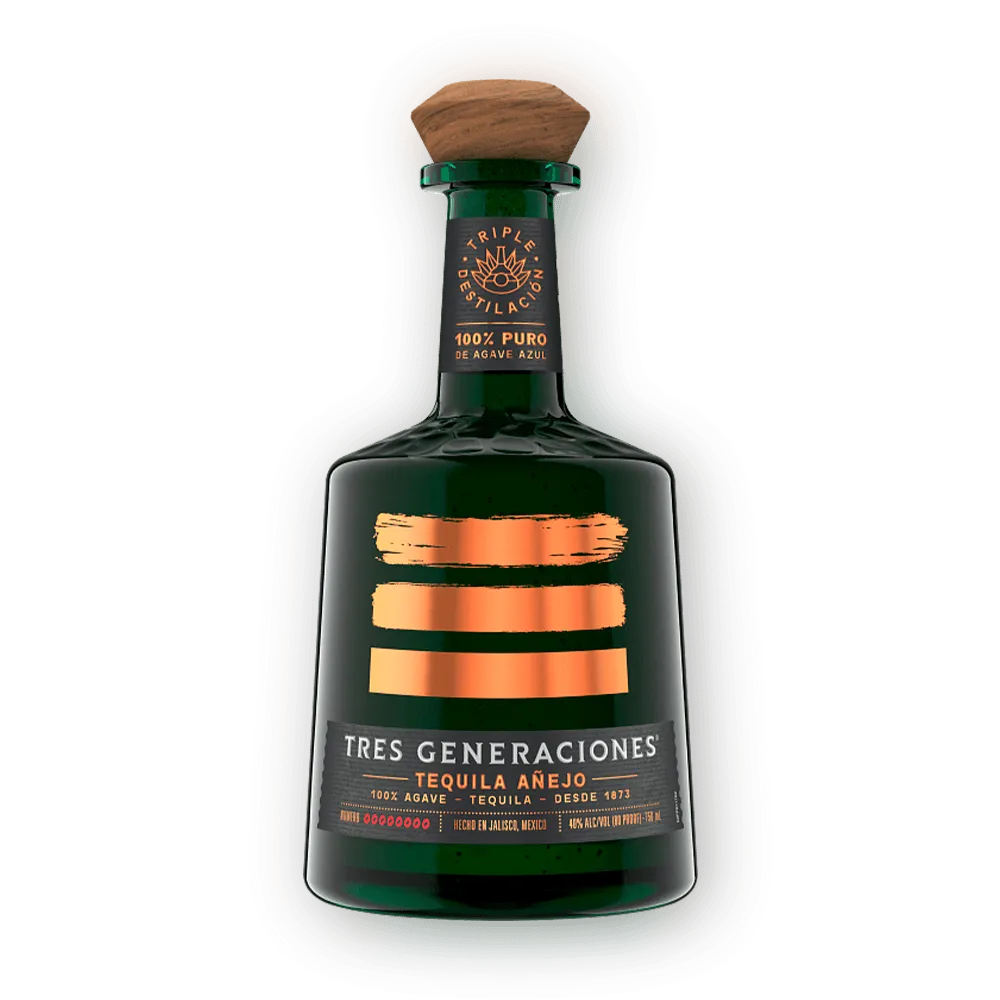 Añejo botella tequila Tres Generaciones